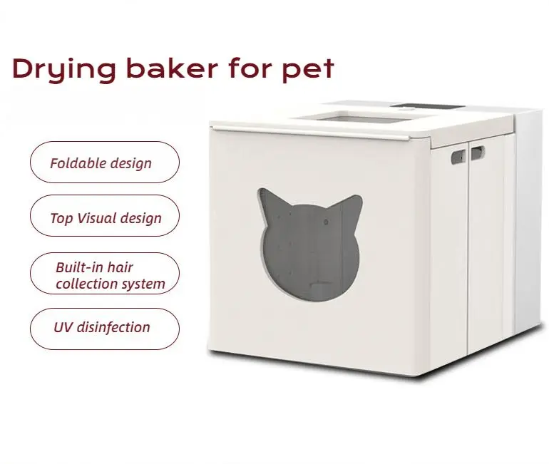 Foldable Intelligent Pet Drying Box Pet Products Hair Dryer Friendly For Cat And Dog Automatic Cat Drying Box