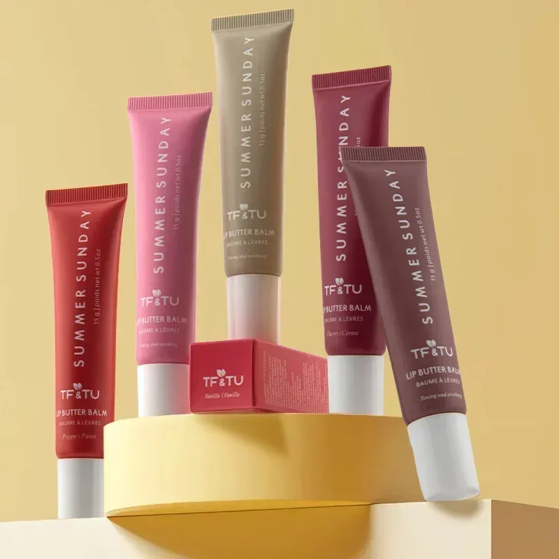 Summer Sunday Lip Balm Moisturizing Mirrors Lip Gloss Lip Vanilla Cake Smell Lipsticks Transparent Oil Make Up Pink Sugar Coffee