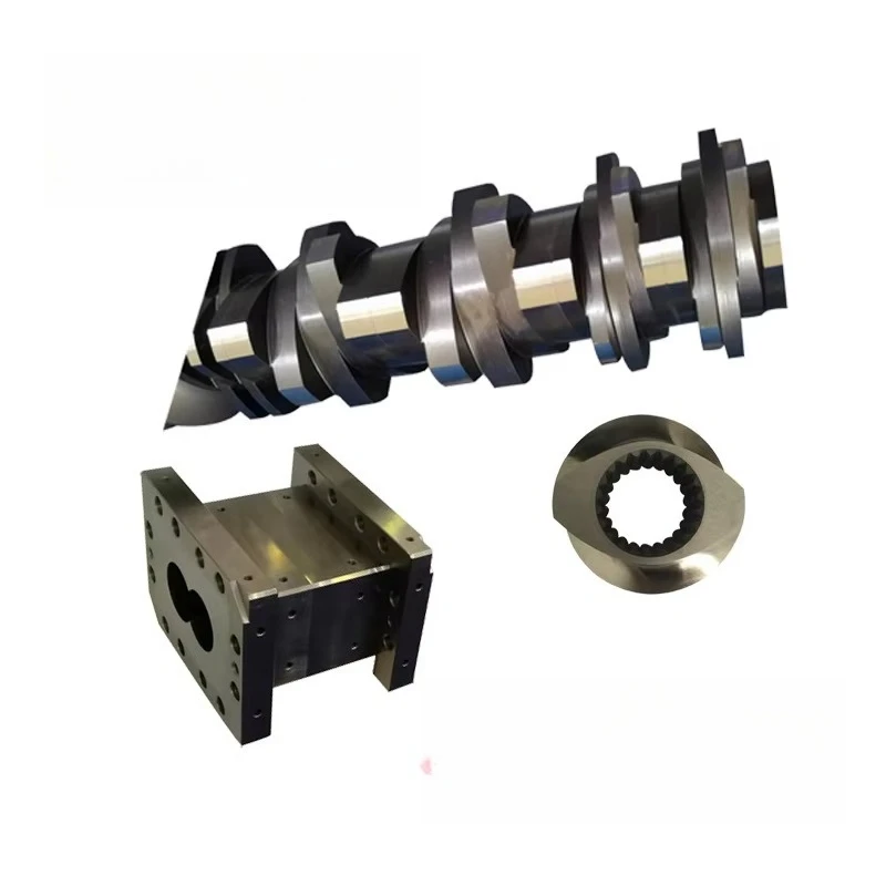 

Соосный экструзионный шнековый блок (элемент шнека) из материала W6Mo5Cr4V2/38CrMoAIA/42CrMo для оборудования по переработке пластмасс и резины