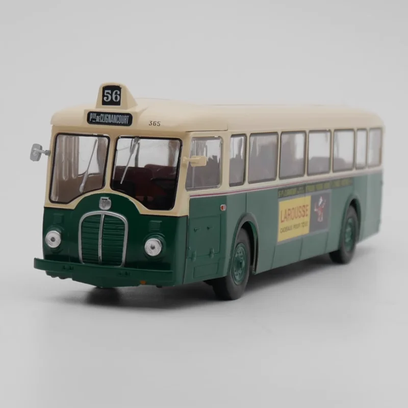 Diecast 1:43 Scale IXO Somua OP5-3 1955 Bus Alloy Vehicle Model Finished Simulation Collection Decoration Gift Toys Display