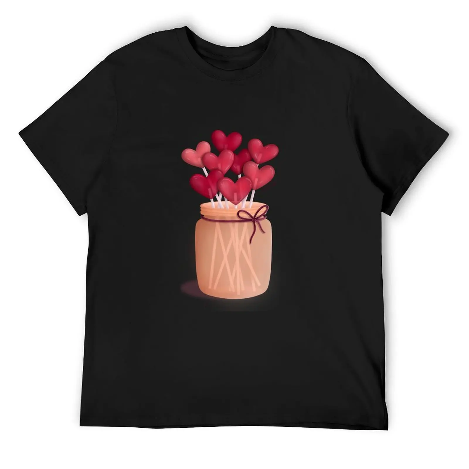 

Jar of Candy Hearts Valentine T-Shirt anime shirt graphic t shirt vintage anime t shirts mens designer clothes