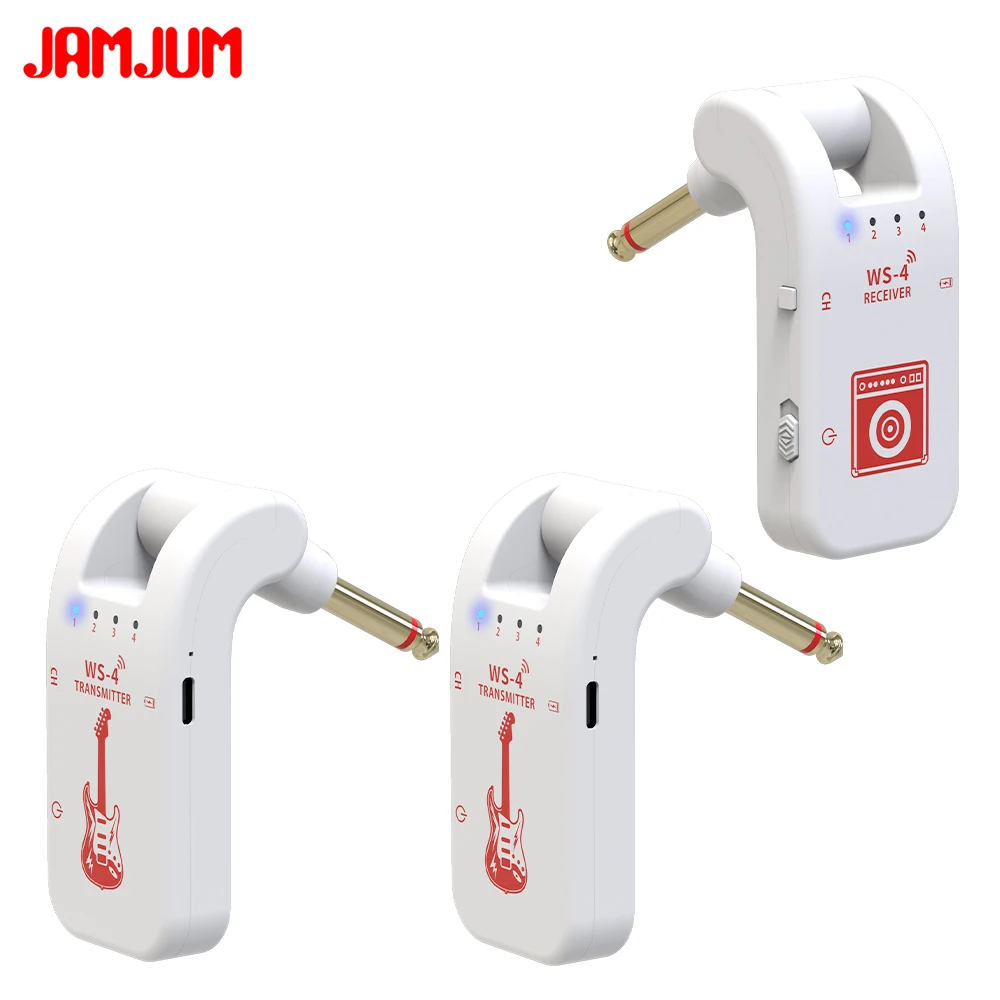 Беспроводная система передачи гитары JAMJUM 2 TX 1 RX 2,4G, 2TX, 1RX, подходит для электрогитары, Windows
