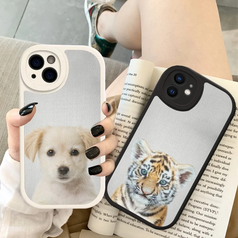 Animal Baby Phone Case Hard Leather For IPhone 16 15 14 13 12 Mini 11 14 Pro Max Xs X Xr 7 8 Plus Fundas #2