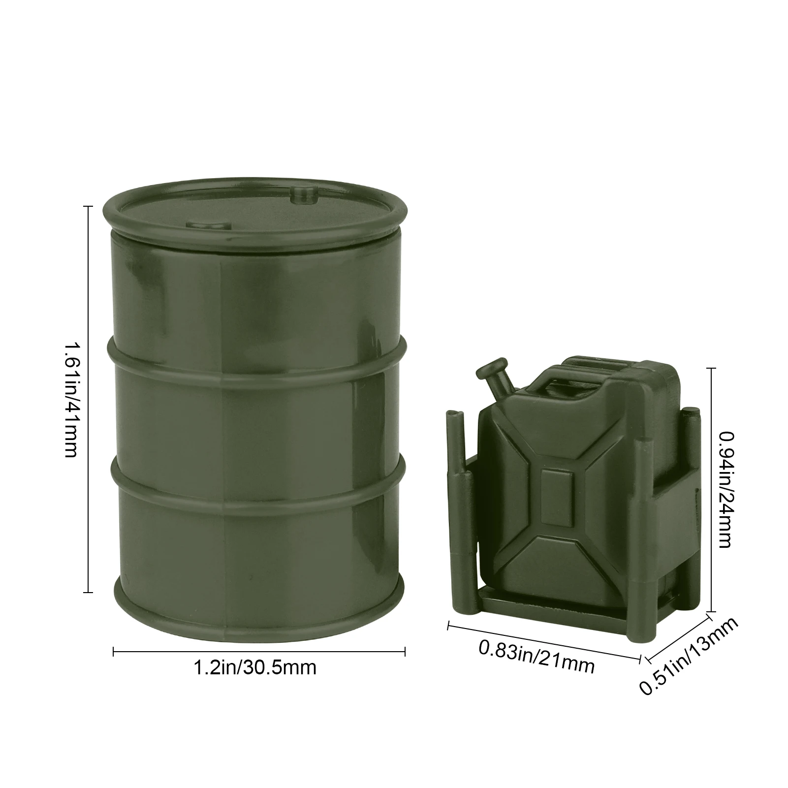 HobbyPark RC Simulated Fuel Tank Oil Barrel for TRX4M SCX24 RC Crawler Trucks 1/18 1/24 RC Car Accessories 1pack