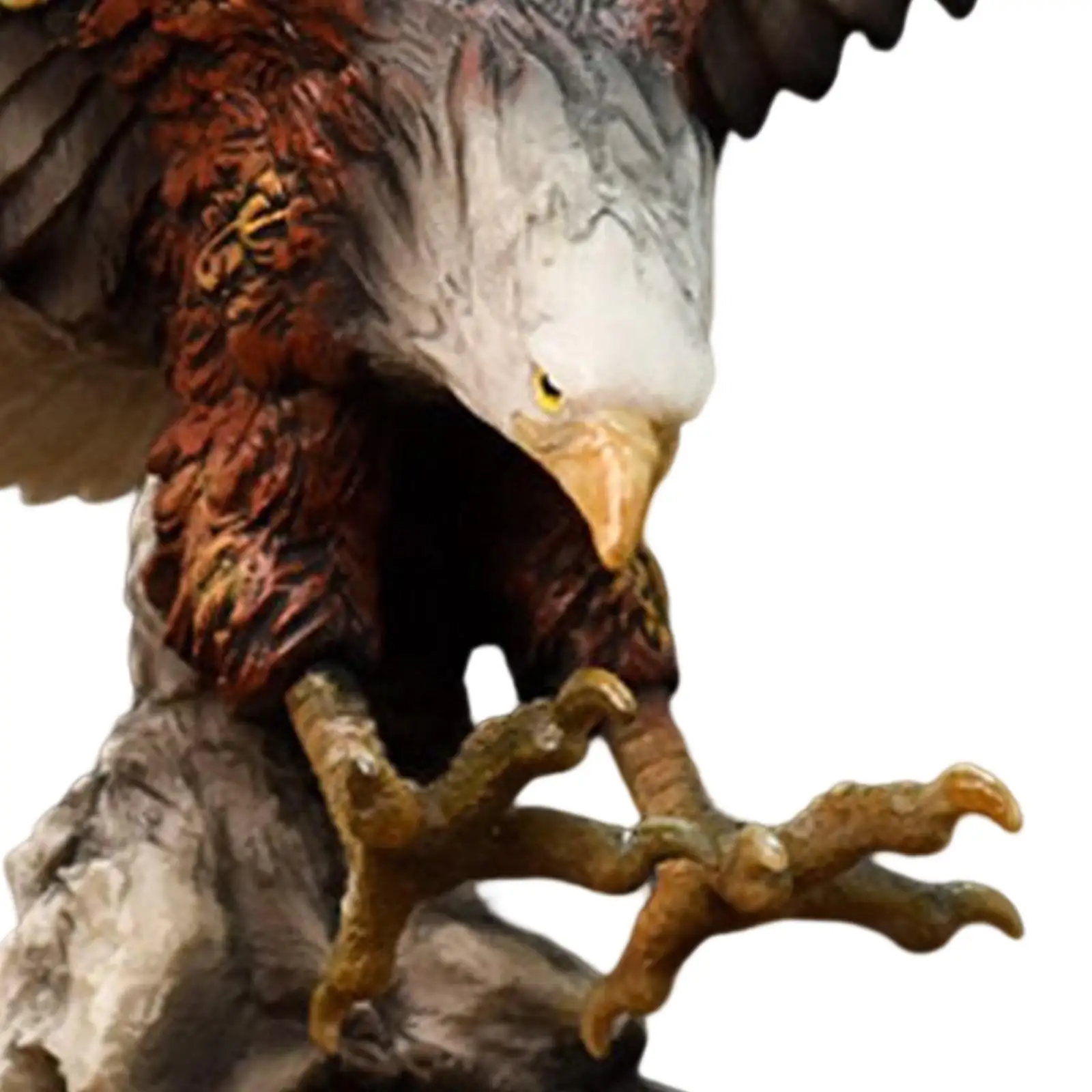 Resin Animal Sculpture Lucky Eagle Figurine Desktop Statue Modern Ornament for Office Bookshelf Home Decoration