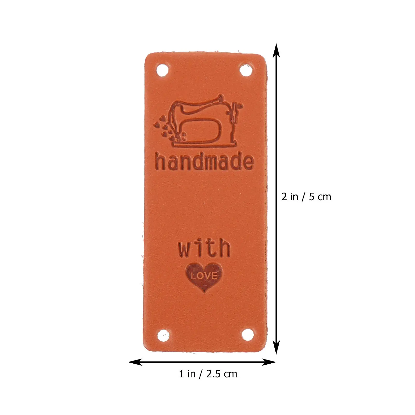 100Pcs Smooth Premium Embossed Labels Color-Transforming Design Clear Print for Clothing Tag Collar Label Jeans Shirt view 2