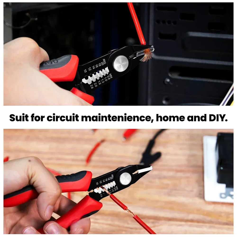 Hand Tool, Stripping Multifunctional Pliers, Cable Cutting, Small Portable Electronic Pliers Diagonal Pliers