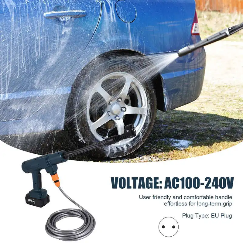 15Bar Brushless Electric High Pressure Washer Water Tool Cordless Car Washer Cleaning Garden For Makita Battery EU Plug