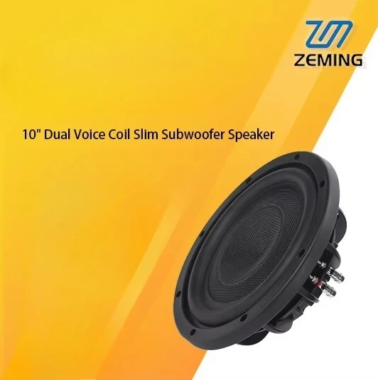 10 12 Inch Bass Speaker 600W Powered Dual Voice Coil Slim Subwoofer Speaker for Car(1pcs 10inch/12inch subwoofer)