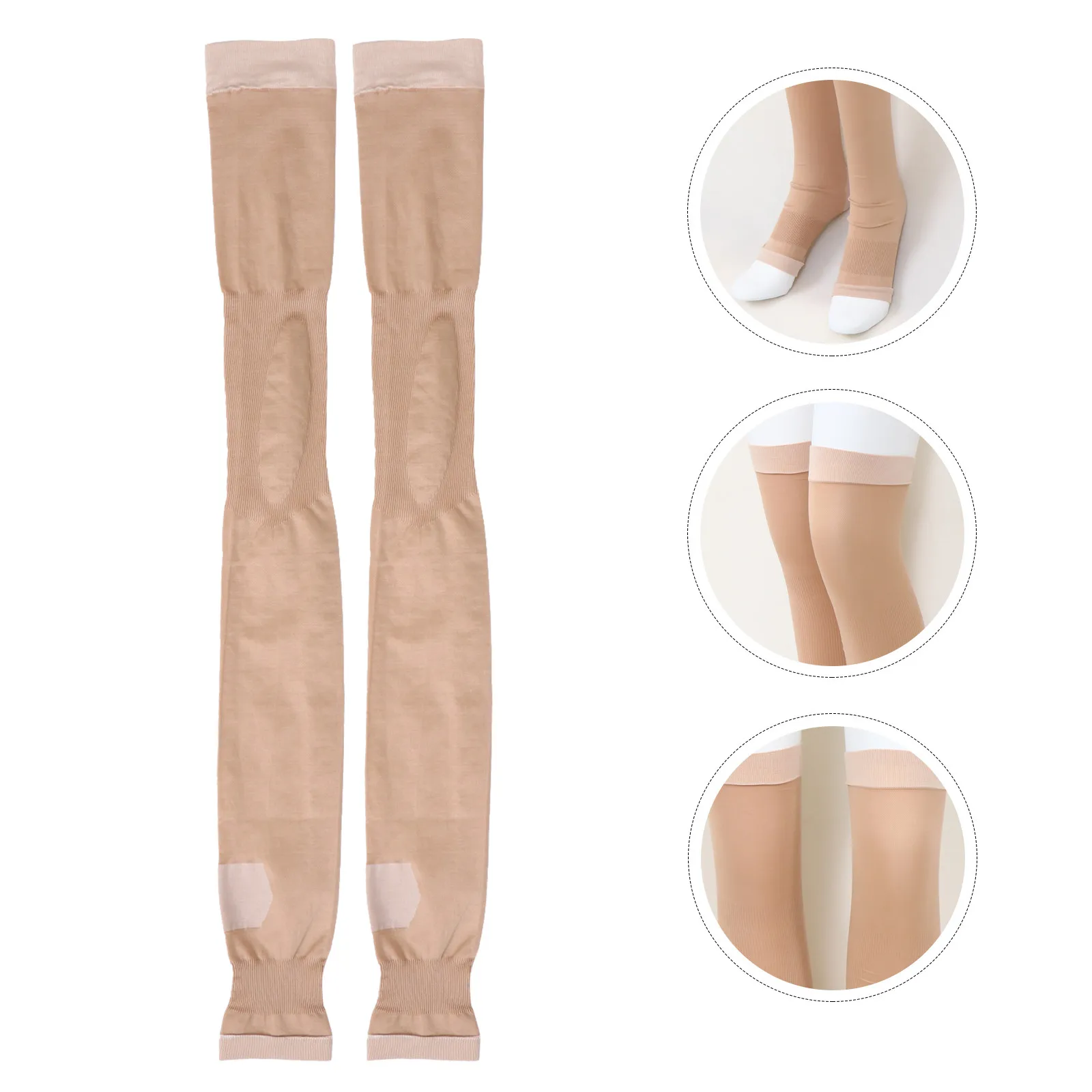 

1 пара компрессионных чулок до бедра для женщин, для похудения, для сна, для восстановления мышц, эластичные длинные носки для тонизирования ног