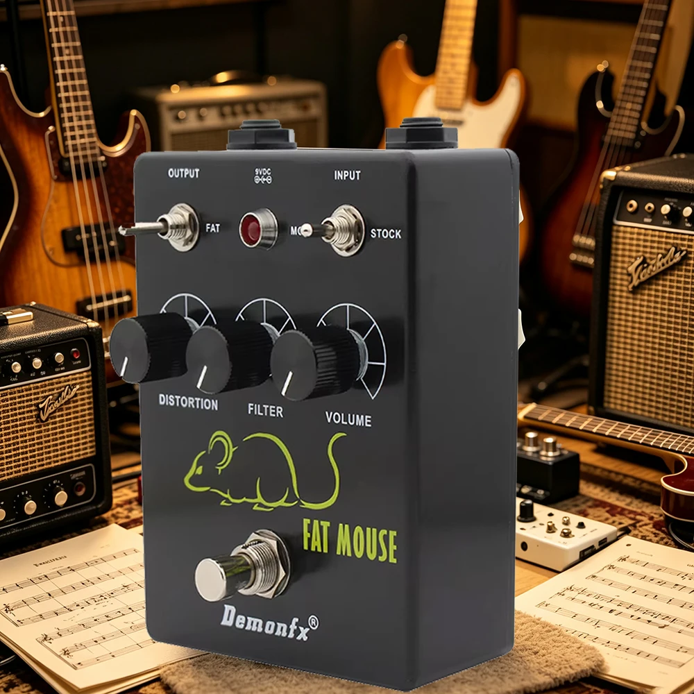 Demonfx Guitar Effect Pedal Echo Fuzz Distortion Overdrive Compressor Chorus Boost Preamp Effect Pedal view 5