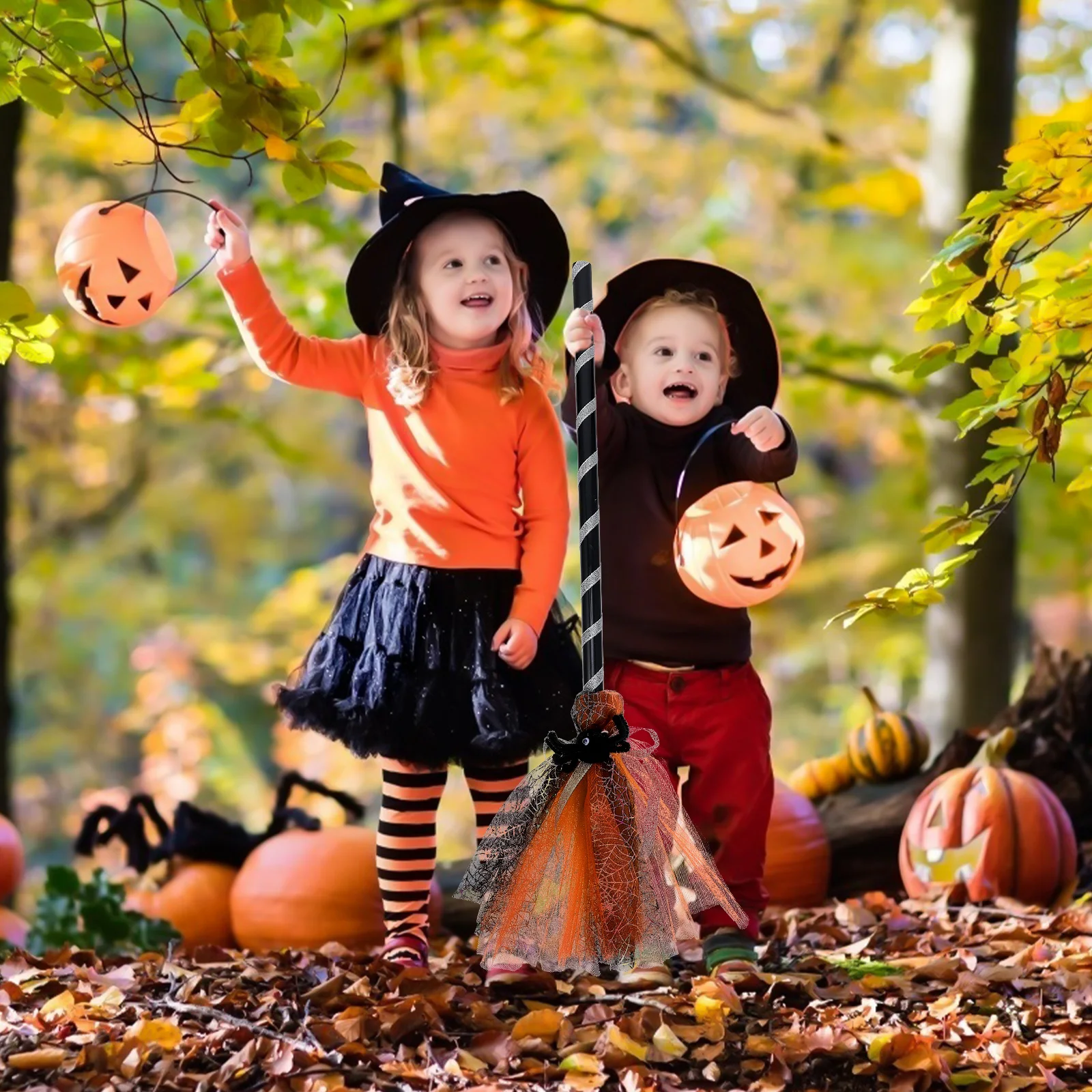 

1Pcs Halloween Witch Broom Durable and Stable Broomstick for Festive Party Decoration and Gifts Halloween Broom