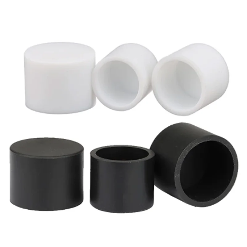 ID 3-102.5mm White/Black Silicone Rubber Round Caps Dust Seal Blanking End Stopper Protection Cover For Pipe Tube Furniture Pads