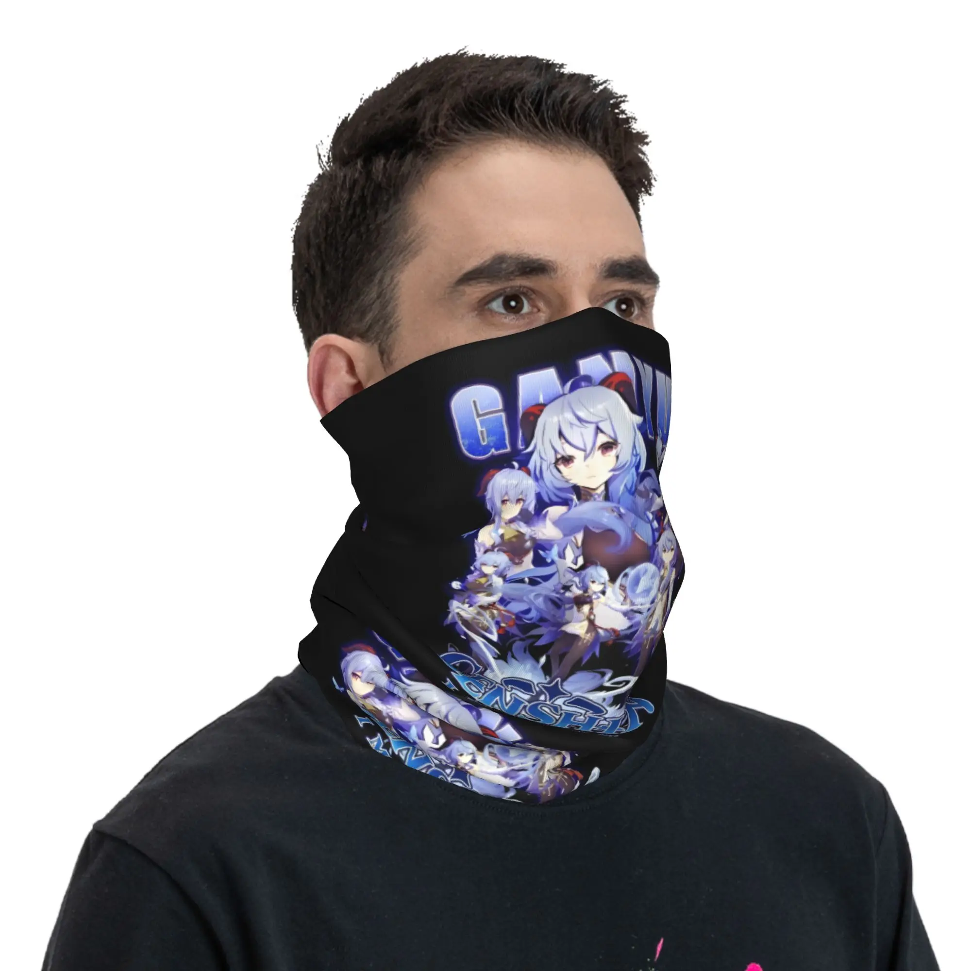 لعبة Anemo Geo Pyro Hydro Genshin Impact GANYU باندانا الرقبة الجراب للتزلج الدراجات التفاف وشاح Cryo Electro Dendro عقال #5