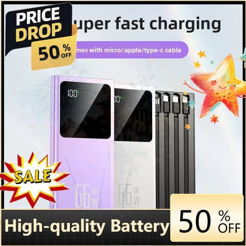 SWZY 20000mAh Power Bank Portable Charger External Battery Pack for IPhone 15 Huawei Xiaomi Samsung Powerbank 66W Super Fast Cha
