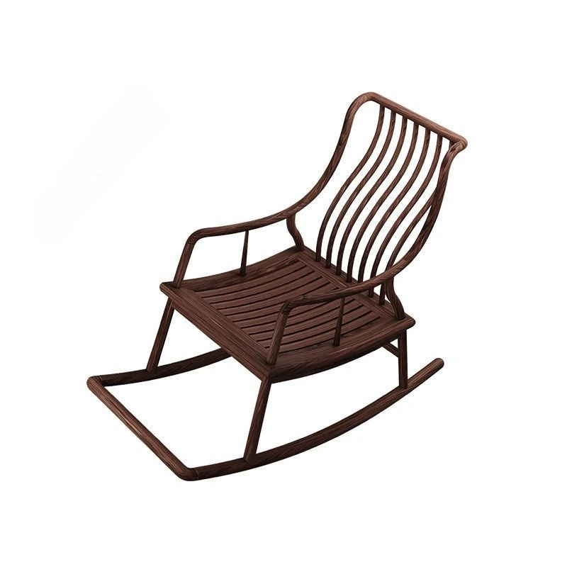 

New Chinese ebony solid wood rocking chair foot recliner home balcony leisure retro