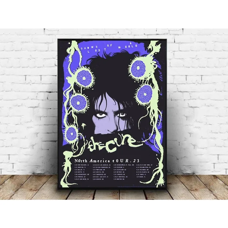 The-Cure 2023 World Tour Miami Rock Band Event Poster Canvas Painting Music Star Wall Art Pictures Home Room Decor Fans Gift