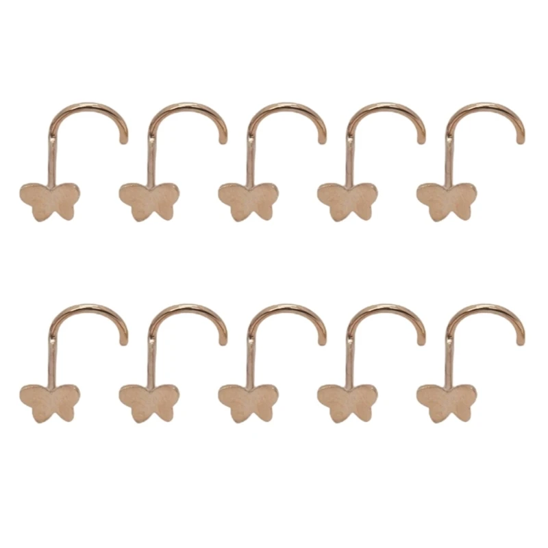 

C1FC 10pcs Multifunctional Stainless Steel Butterfly Nose Body Jewelry For Lip Tragus Piercings Women Accessory