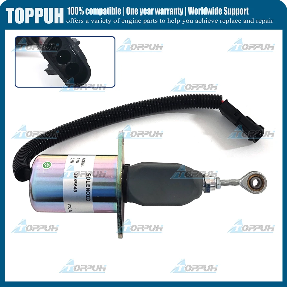 

12V 3935649 Fuel Shut Off Solenoid Valve 5.9L 8.3L For Motorhome Ford Freighliner 3935649, SA-4764-12 12V