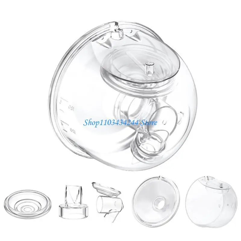 1 مجموعة 24 مللي متر/27 مللي متر شفة إدراج مع كوب جامع الحليب لملحقات مضخة الثدي S9P/S12P مع صمامات منقار البط #5