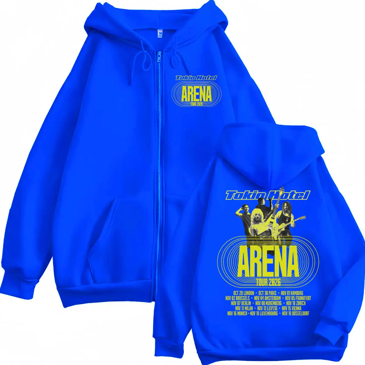 Tokio Hotel Arena Tour 2026 Zipper Hoodies Men Women Fashion Rock