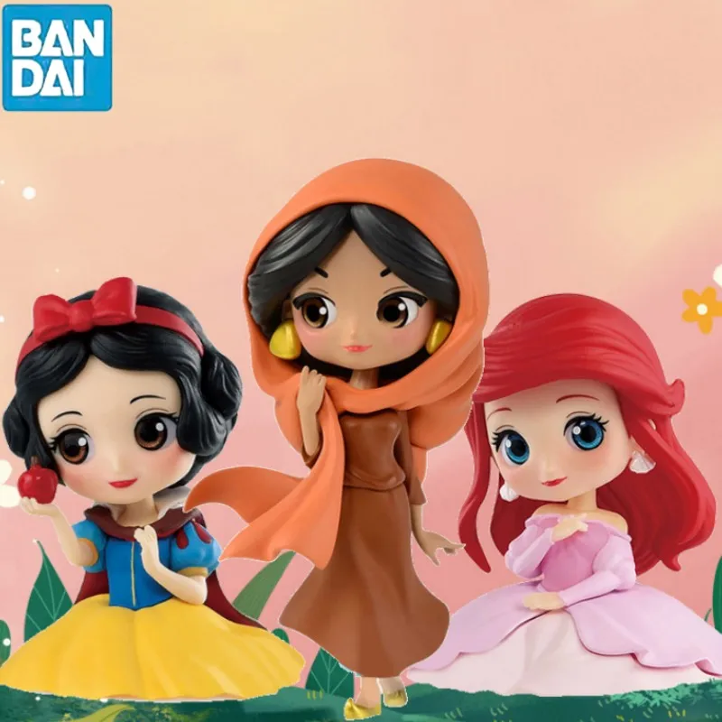 

Bandai Qposket Story Series Disney Princess Aurora Jasmine Megara Snow White Mini Figures Action Classical Model Girls' Toys