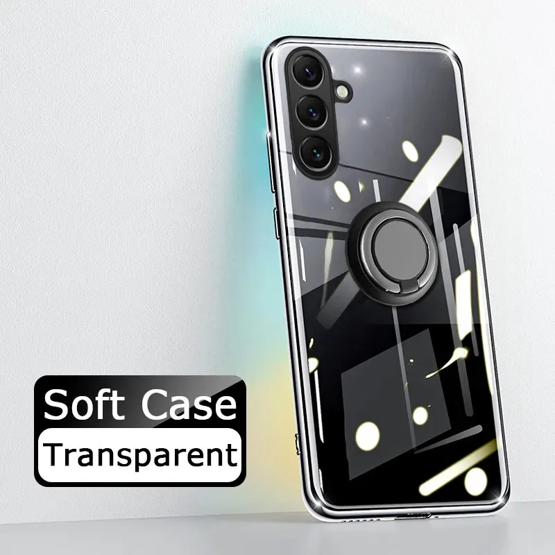 Skinlee For Samsung Galaxy A37 A17 A57 Case With Ring Original Transparent Silicone Cover For Samsung Galaxy A37 A17 A57 Casing