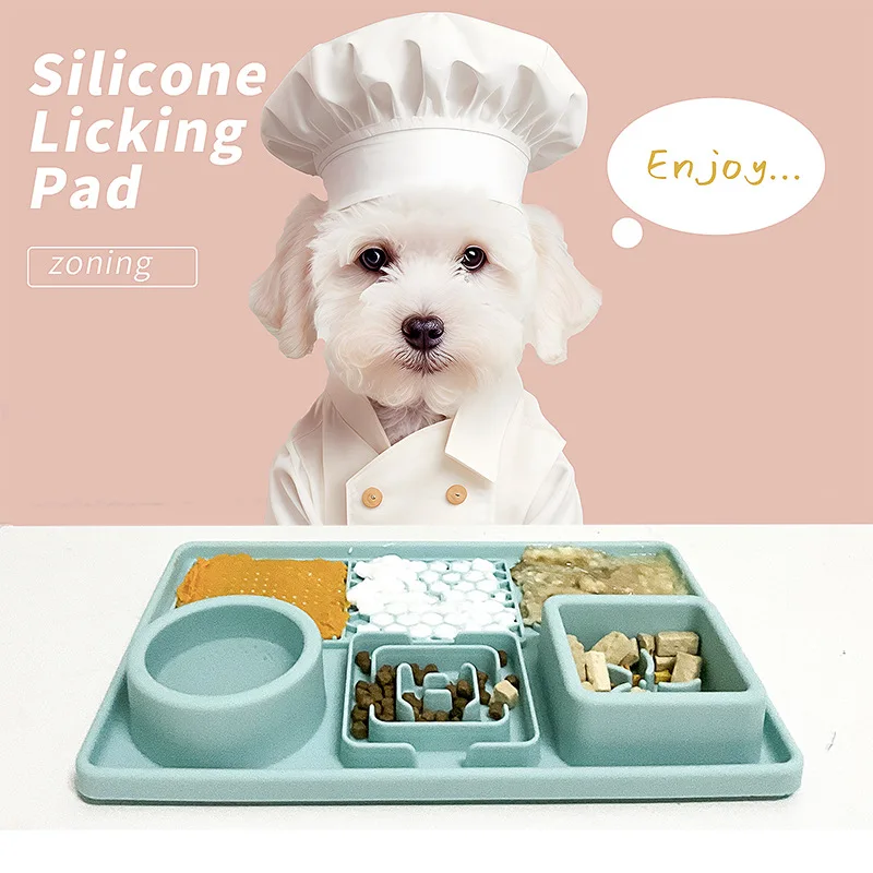 

Pet Lick Silicone Mat for Dogs Pet Slow Food Plate Dog Bathing Distraction Silicone Dog Sucker Food Training Dog Feeder Supplies