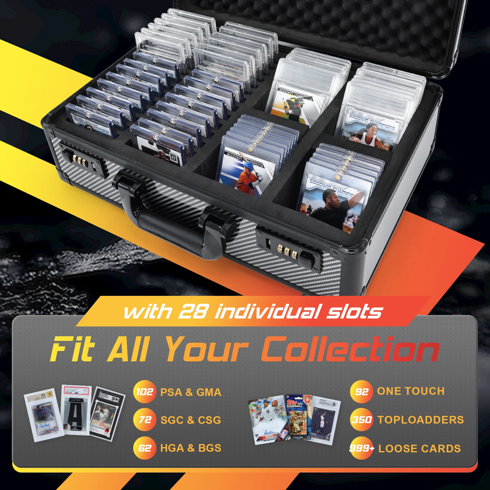 Baseball Card Storage Box Trading Card Box Card Cases For Sports PSA Cards Graded Card Storage Box  Slab Case For Graded Cards