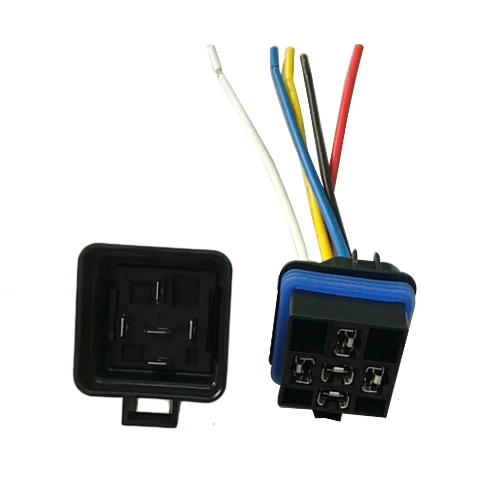 

12V 40A Pin Waterproof Relay Socket Base Holder With Wire Auto Interior Engine Parts Fpr Car Truck RV A20