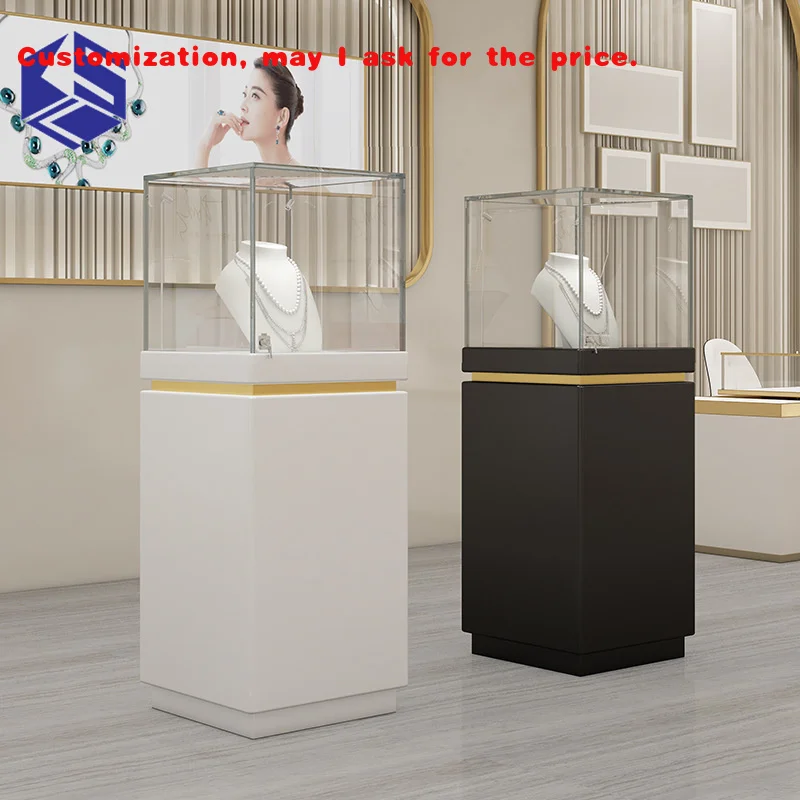 

custom.Glass Jewelry Showcase Display Cabinet Shopping Mall Use