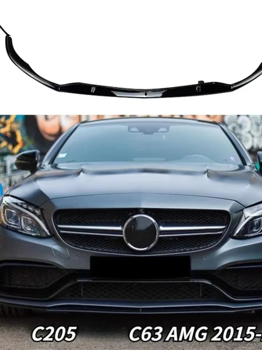 Voorspoiler lip diffuser voor Mercedes-Benz C-Klasse W205 C205 S205 C63 C63s Coupé AMG 2015-2022 Bodykit bescherming - afbeelding 2