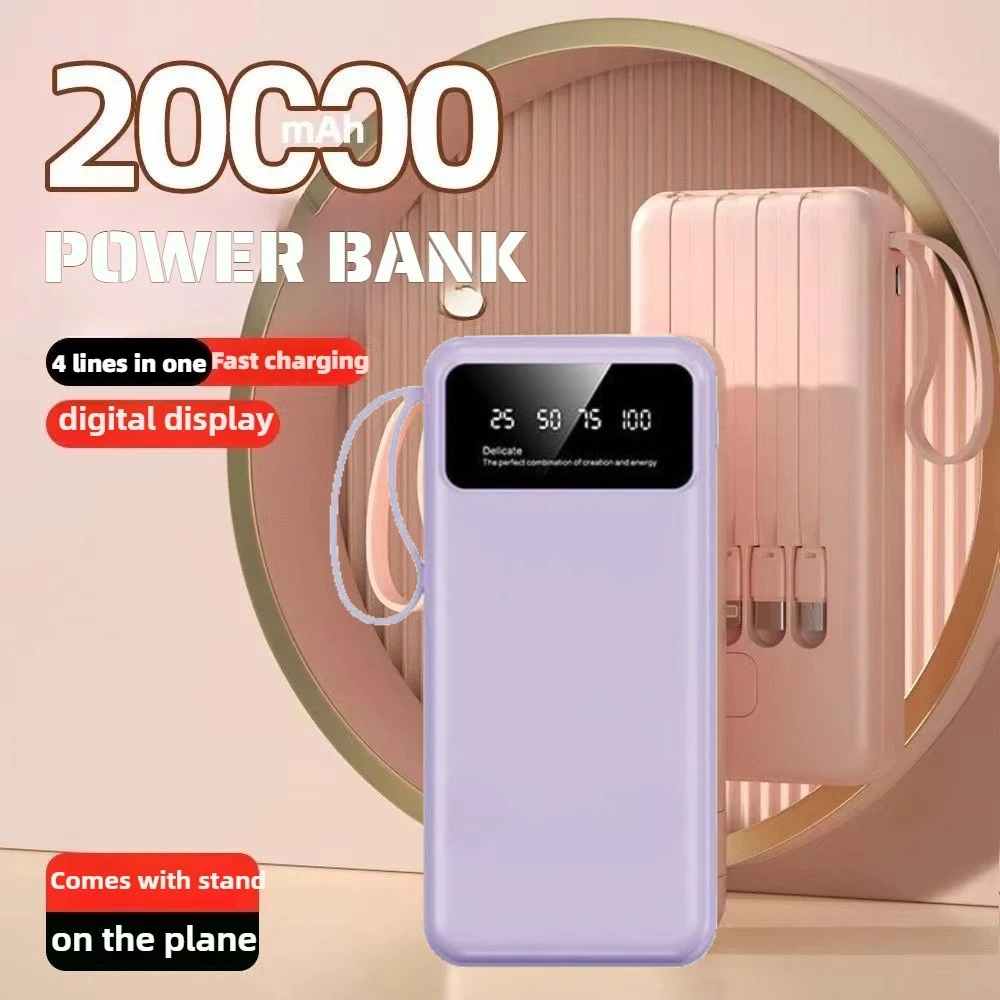 

Новинка 2025 года, портативный внешний аккумулятор емкостью 30000 мАч, портативное зарядное устройство с быстрой зарядкой для IPhone, Samsung Pixel Poco Powerbank