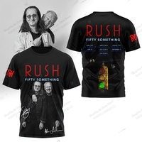 T-shirt 2026 New Rock Band Rush Tour 3D Print Tshirt Men Women Fashion Hip Hop Short Sleeve Tshirt Kids Tops Tees Mens Clothing