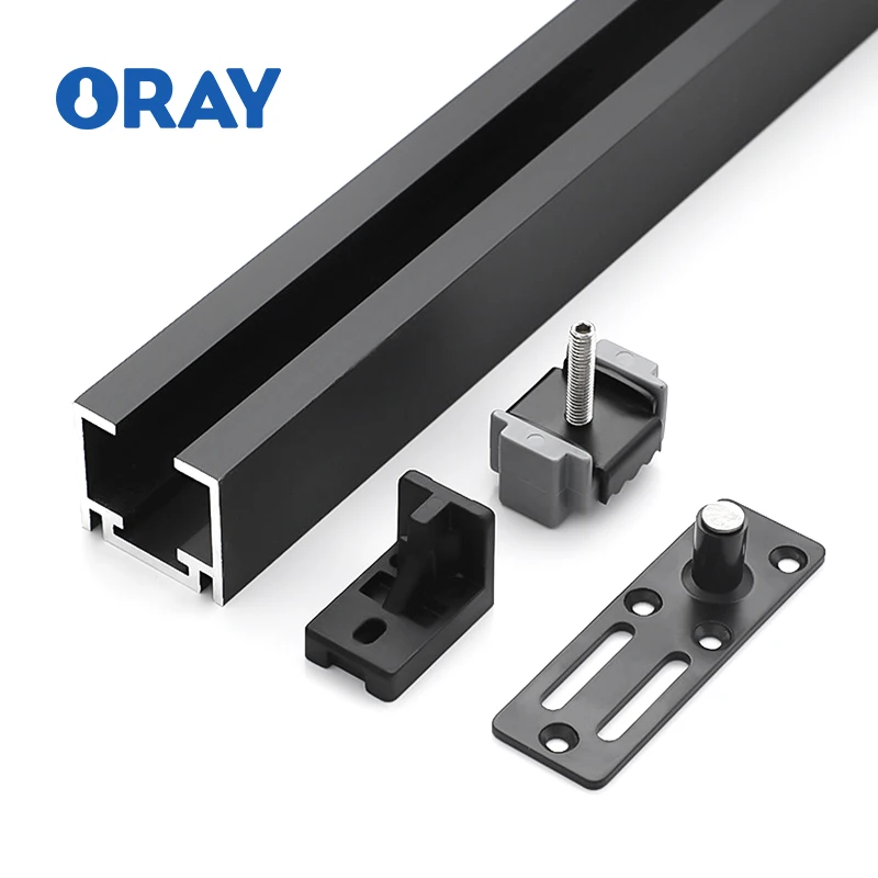 Modern Design Flush Aluminum Alloy Sliding Door System Concealed Track Aluminum Interior Bedroom Barn Door Hardware For Hotel