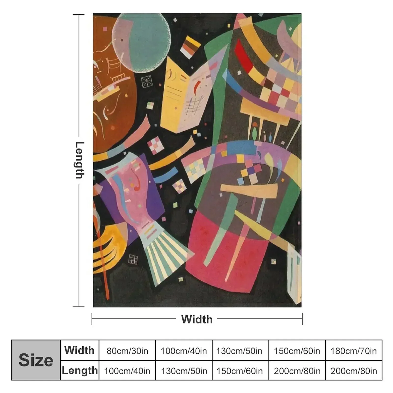 Wassily Kandinsky Throw Blanket Comforter blankets and throws wednesday Custom Blankets