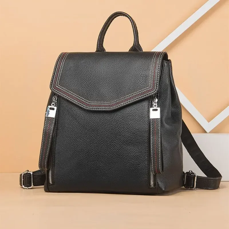 2026 новые модные женские рюкзаки из натуральной кожи, роскошный брендовый женский повседневный рюкзак из натуральной кожи для девочек и студентов