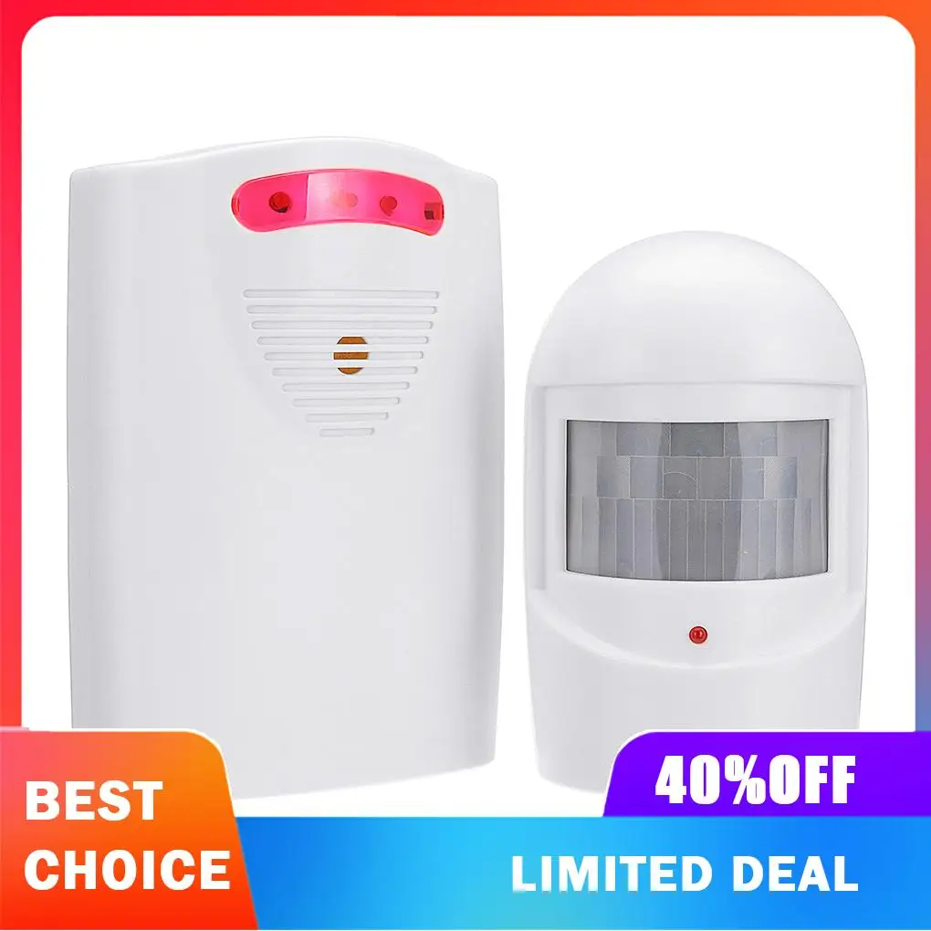 2PCS/Set Wireless Driveway Alarm Alert System Home Security Garage Shed Mailbox Fence Post PIR Motion Sensor