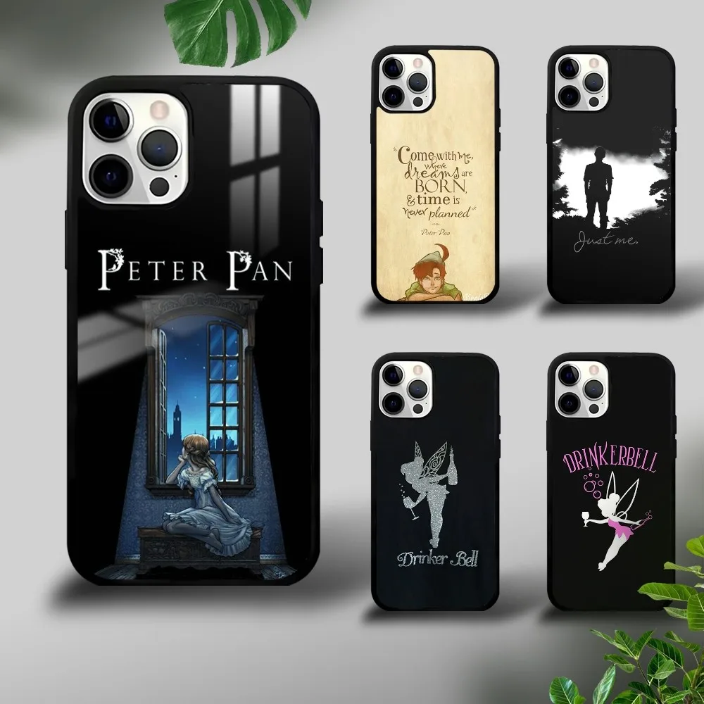 P-Peter Pan Funny Phone Case For iPhone 16 15 14 13 12 11 Pro Xs Max Mini Plus Celulares Hard Funda