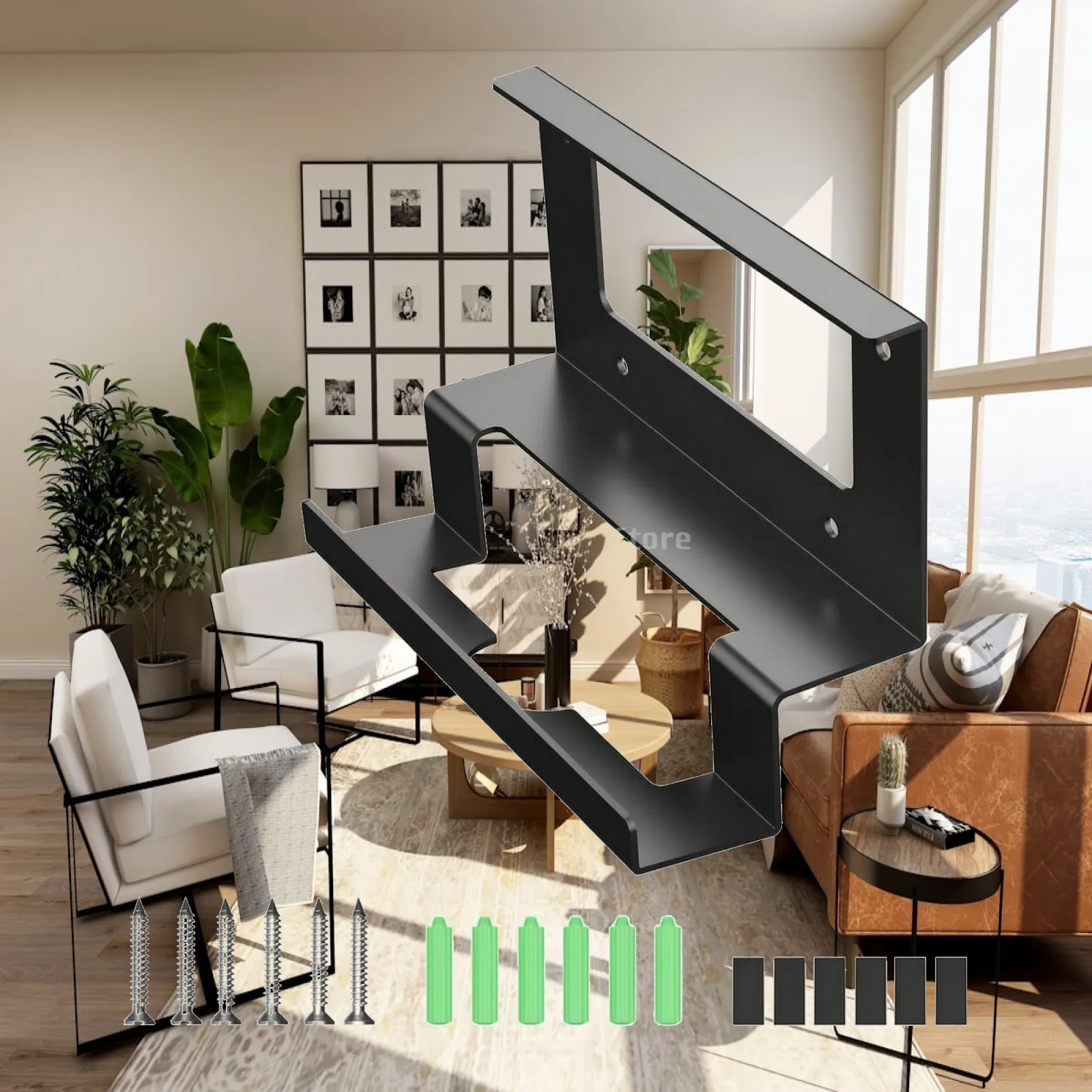 3rd Gen Router Power Mount Bracket Stainless Steel Wall Fixing for Network Adapter Storage and Cable Organizer