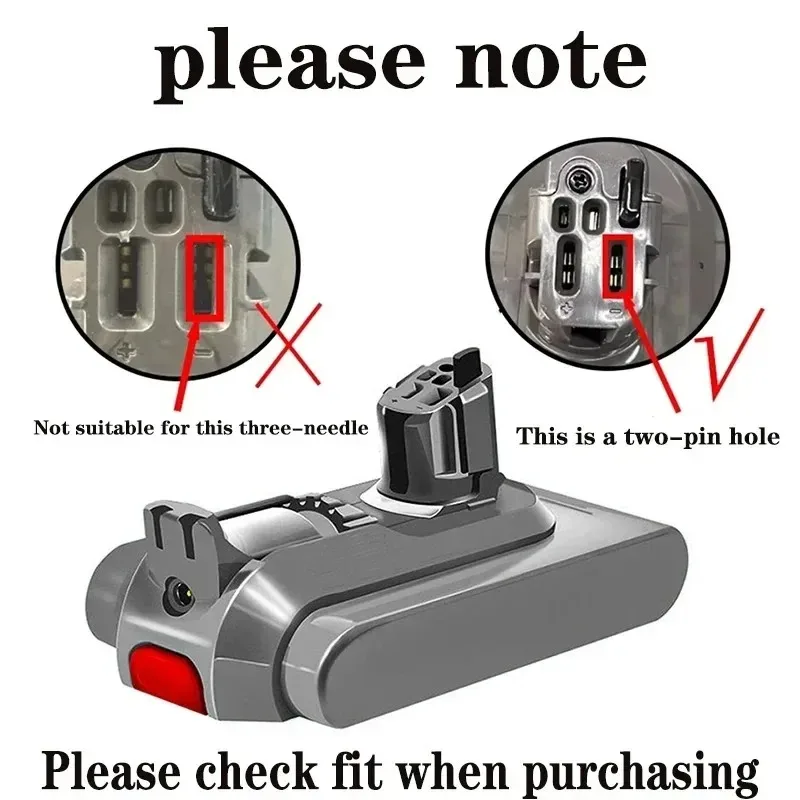 

21700 Li-Ion Battery 25.2V 6.0Ah for Dyson SV15 Vacuum Cleaner Fluffy SV15 V11 Absolute Extra V11 Absolute V11 Animal 970145-02.