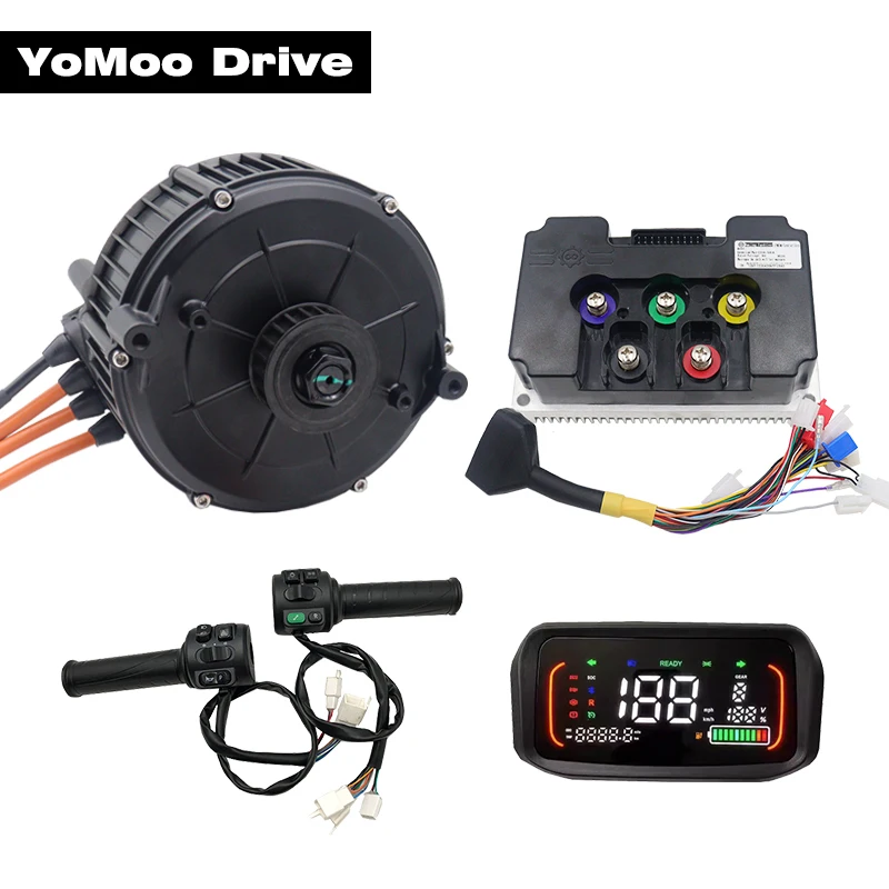 

Free Shipping QS165 5000W 90KPH PMSM Mid Drive Motor Hall Type with FarDriver Controller ND72450 N7 Display and T08 Throttle