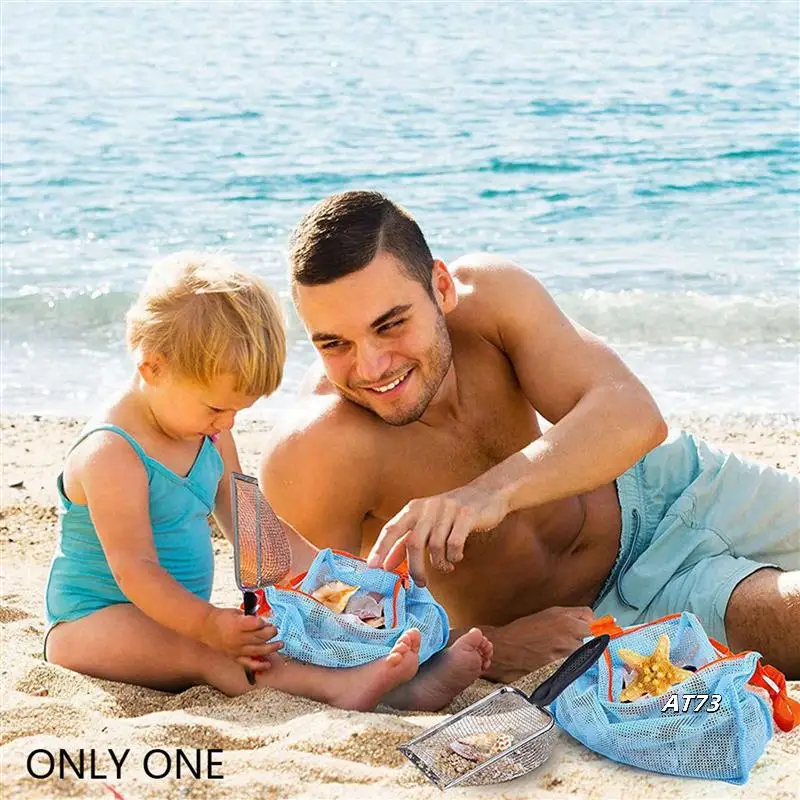 

2X Beach Mesh Shovel For Shell Collecting, Kids Filter Sand For Picking Up Shells Sifter Dipper