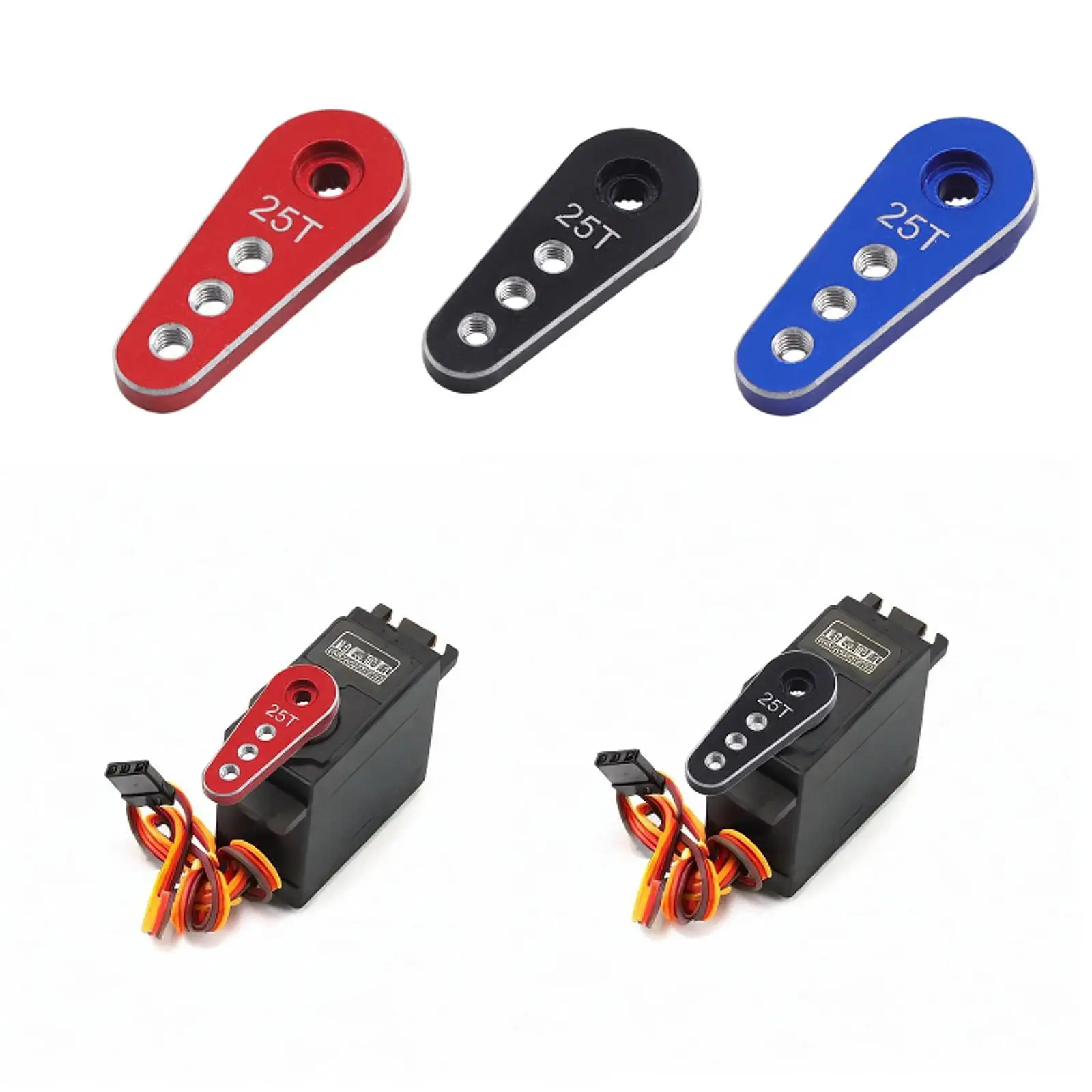

25T Metal Servo Arm 1:10 Portable RC Servo Servo for E9001 RC Servos Motors