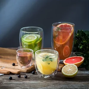 Double Wall Glass Cup Transparent Thermal Isolation Made by Hand Drink Mini Tea Cups 10 Main Sales Whiskey Cup - №5