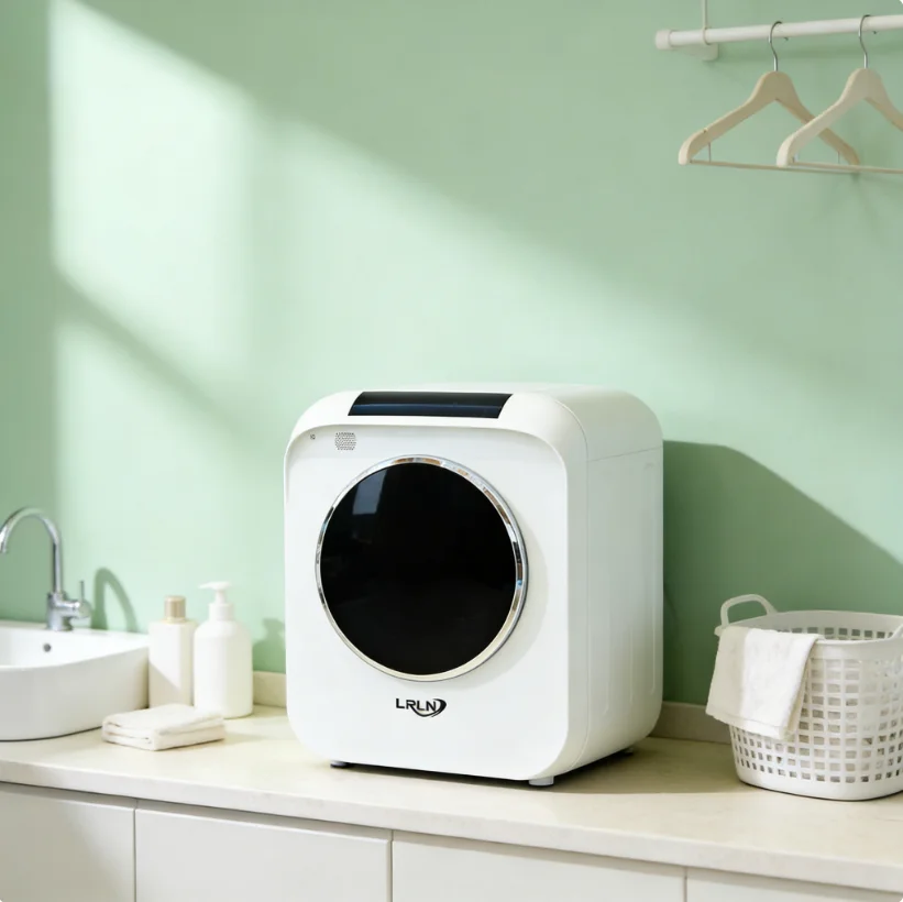 Small Fully Automatic Front Load Washing Machine Smart Laundry Appliance For Apartment Dorm Household Personal Clothes Washing