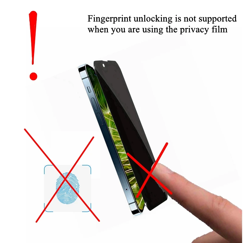 1-4 قطعة غطاء كامل مضاد للزقزقة واقي للشاشة آيفون 6 6S 7 8 14 15 16 Plus XR XS X 11 12 13 14 15 16 Pro Max Mini SE 16E #2