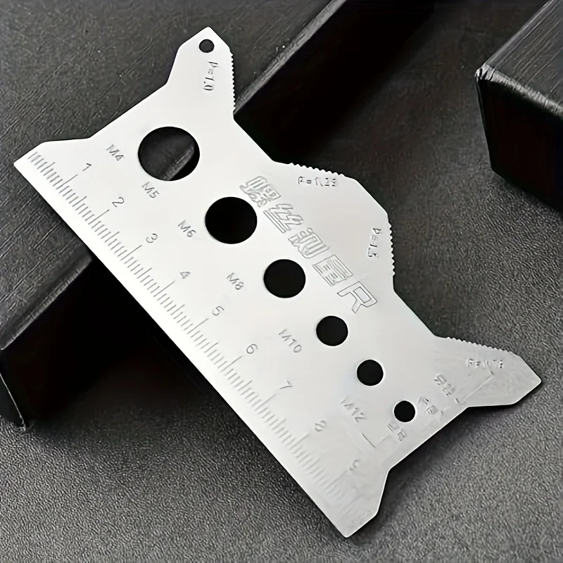 4pcs Of Bolt Measuring Cards - Precision Tools，ForMeasuring Bolts And Nuts，Perfect ForMechanics And Engineers