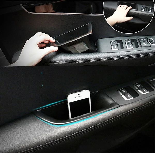 Fit For Kia Sorento 2016 - 2019 Front Door Handle Storage Box Center Console Glove Bin Interior Armrest Holder Cup Molding