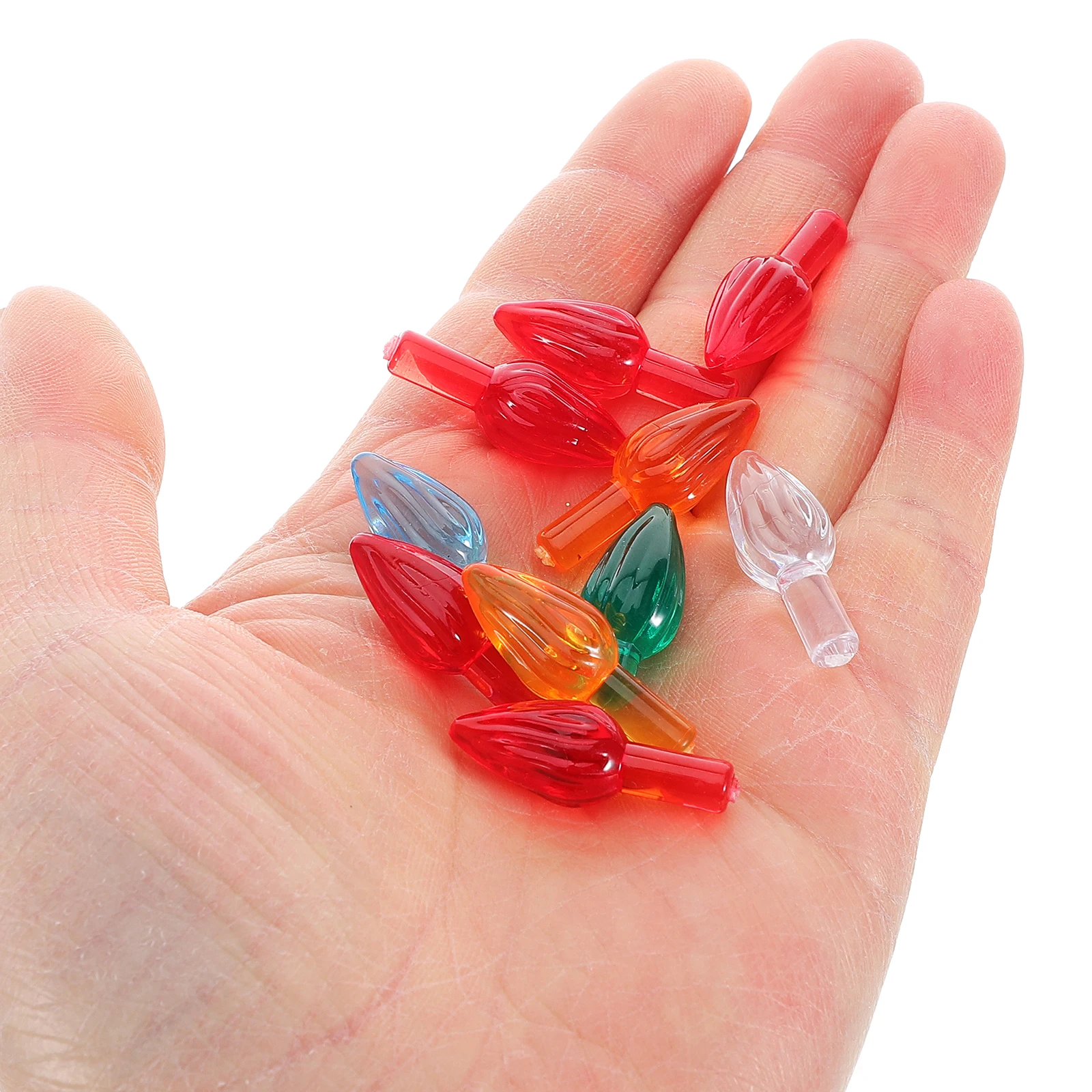 

1 Set Eye-Catching Decorative Colored Bulbs For Party Holiday String Lights Replacement Accessories Olive Insert For Outdoor Use